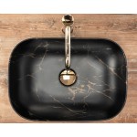 Накладной умывальник Rea Belinda Black Marble Matt